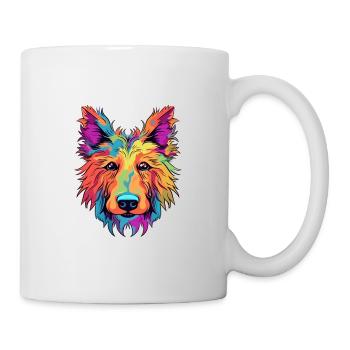 Berger Picard chien race aquarelle dessin animé kawaii - Mug blanc - blanc - Droite