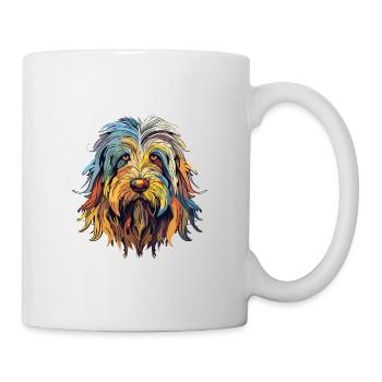 Bergamasco Hunderasse Aquarell Karikatur Kawaii Col - Tasse - Weiß - Rechts