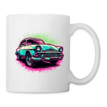 Voiture / Véhicule / Voiture de tourisme / Mobile / Ancienne / Conduite - Mug blanc - blanc - Droite