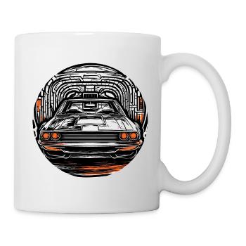 Voiture / Véhicule / Voiture de tourisme / Mobile / Ancienne / Conduite - Mug blanc - blanc - Droite