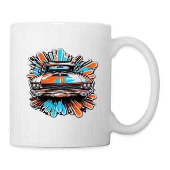 Voiture / Véhicule / Voiture de tourisme / Mobile / Ancienne / Conduite - Mug blanc - blanc - Droite