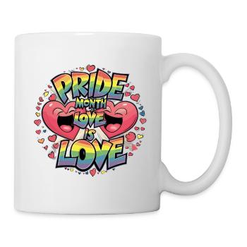 Mois de la fierté L’amour c’est l’amour LGBTQ LGBTQIA+ - Mug blanc - blanc - Droite