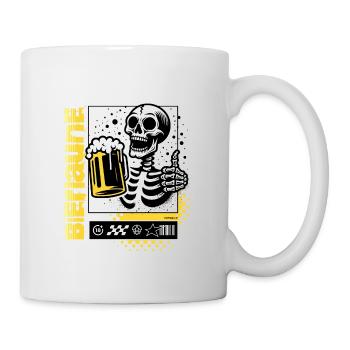 Bierlaune Skull / Totenkopf Biergarten Bier FS0225 - Tasse - Weiß - Rechts