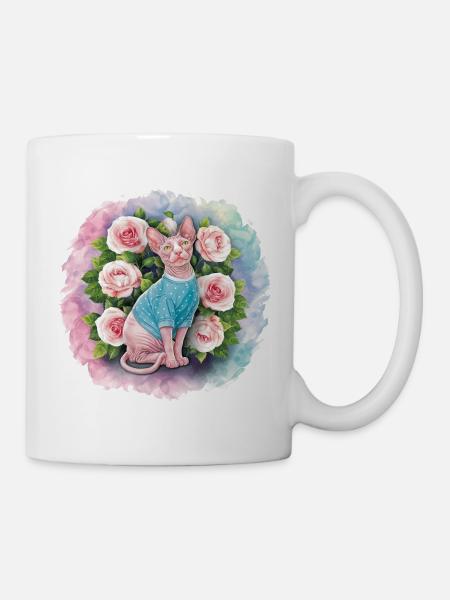 Sphynx Katze für Katzenliebhaber - Tasse - Weiß