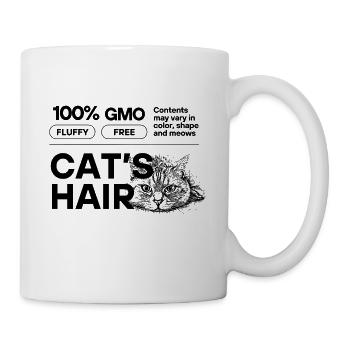 100% poil de chat style noir horizontal - Mug blanc - blanc - Droite