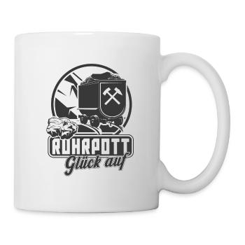 Ruhrpott Glück Auf Lore Bergbau Bergarbeiter - Tasse - Weiß - Rechts