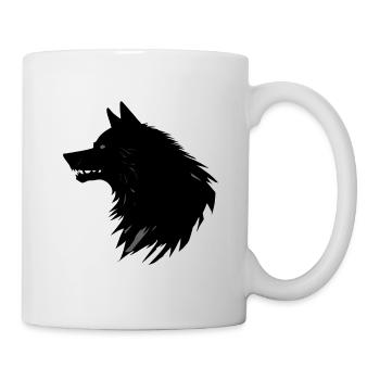 Tête de Loup - Mug blanc - blanc - Droite