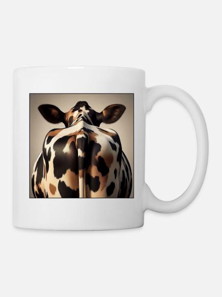 Kuh von hinten - Tasse - Weiß