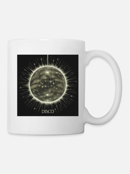 DISKO Kugel - Tasse - Weiß
