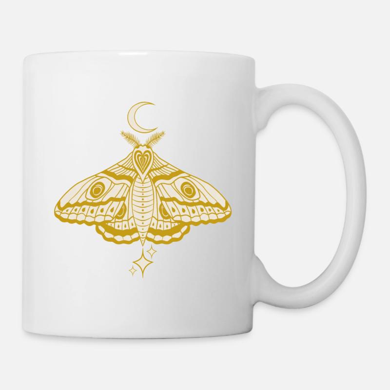 Witchy Cute Celestial Moth - Mug - white