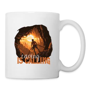 Die Höhle ruft bei Sonnenuntergang - Tasse - Weiß - Rechts