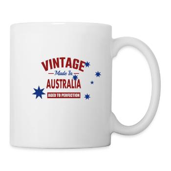 Vintage Made in Australia Blue Stars and Flag - Mug - white - Right