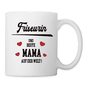 Beste Mama Friseurin Muttertag Geburtstag Mutter - Tasse - Weiß - Rechts
