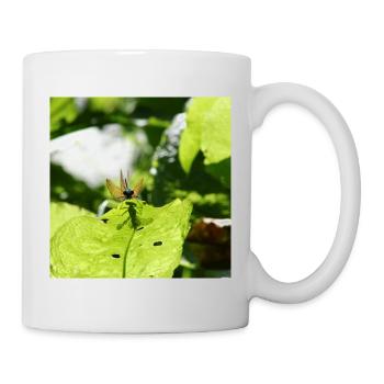Calopteryx virgo vous observe !! - Mug blanc - blanc - Droite