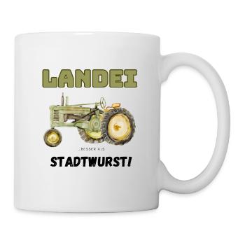 Bosse de campagne... mieux que la saucisse de ville ! - Mug blanc - blanc - Droite