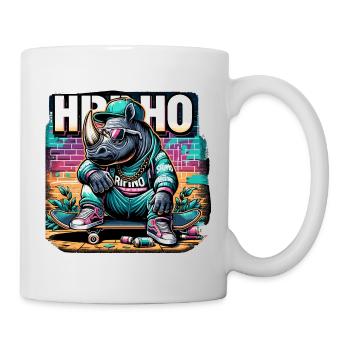 Cool Rhino Hip Hop Skater Shirt - Mug - white - Right