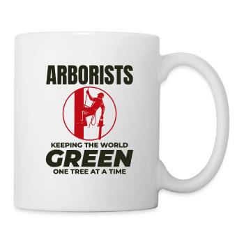 Baumpfleger Baumchirurg Kletterer Klettertrimmer - Tasse - Weiß - Rechts