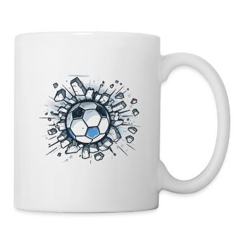 Fußball Ball - Tasse - Weiß - Rechts