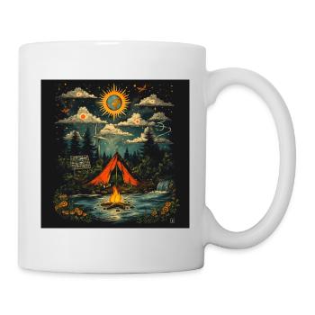 Camping unter den Sternen - Tasse - Weiß - Rechts