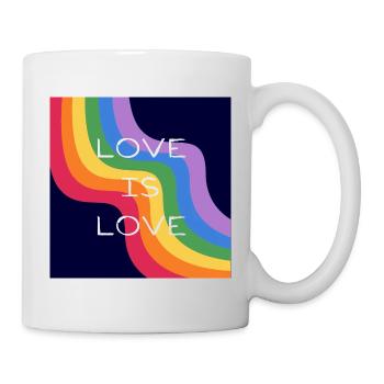 Love is Love. Rainbow design. - Mug - white - Right