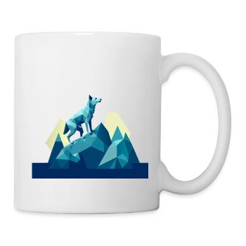 3D Wolff GeomeTRIX - Tasse - Weiß - Rechts