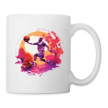 Magic basketball shot against the background of the sunset - Mug - white - Right
