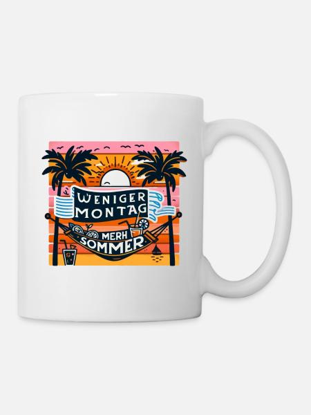 Sommervibes (Weniger Montag, mehr Sommer) - Tasse - Weiß