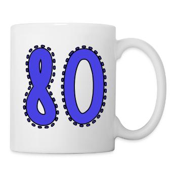 80. 80 YEARS. 80th ANNIVERSARY. 80 YEARS ANNIVERSARY. - Mug - white - Right