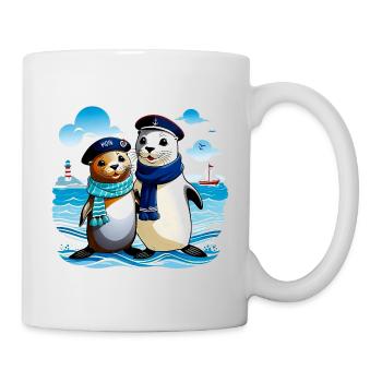 Seehunde - Tasse - Weiß - Rechts