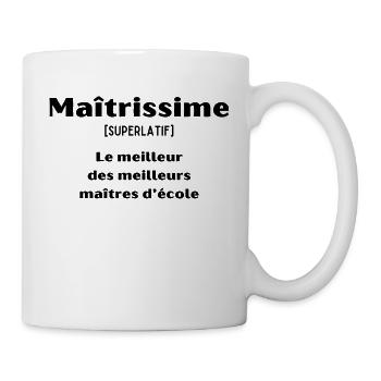 Maîtrissime meilleur des meilleurs maîtres d'école - Mug blanc - blanc - Droite