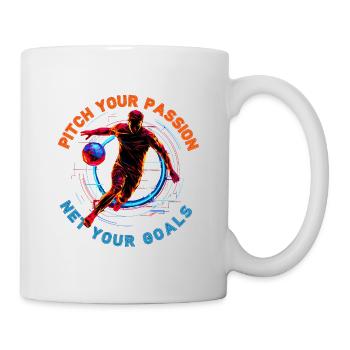 Neon football match, motivational quote - Mug - white - Right