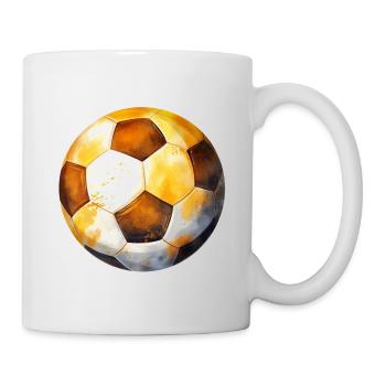 Fußball Ball Aquarell - Tasse - Weiß - Rechts