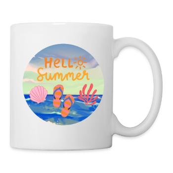 Hello Summer - Tasse - Weiß - Rechts