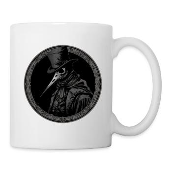 Pestdoktor, Gothic, Tod, Steampunk, Halloween - Tasse - Weiß - Rechts