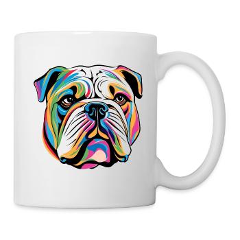 Portrait d'un beau bouldogue - Mug blanc - blanc - Droite
