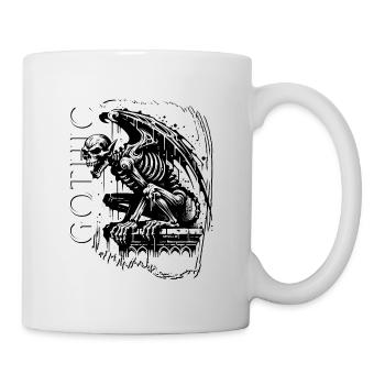 Gargoyle Skull // Gothic Skeleton // Fantasy FS0238 - Mug - white - Right