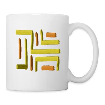 Gelbes Farblabyrinth - Tasse - Weiß - Rechts