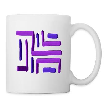 Labyrinthe peinture violette - Mug blanc - blanc - Droite