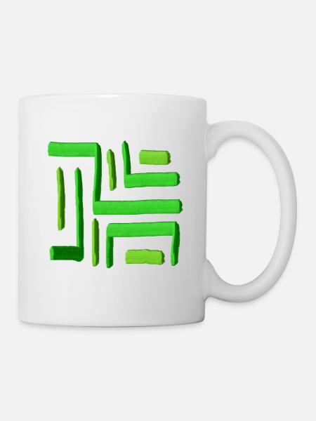 Green Paint Maze - Mug - white