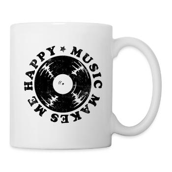 Music makes me happy DJ Gift - Mug - white - Right
