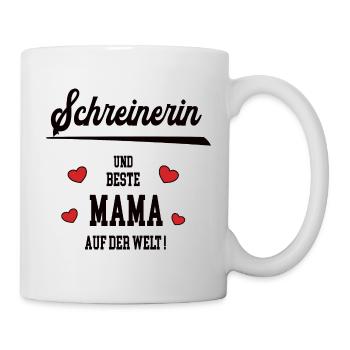 Beste Mama Schreinerin Muttertag Geburtstag Mutter - Tasse - Weiß - Rechts