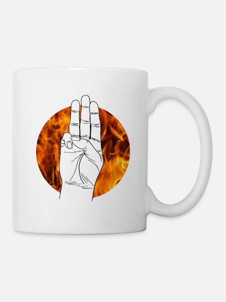 Hand Sign Tribute by Panem Hunger Games - Mug - white