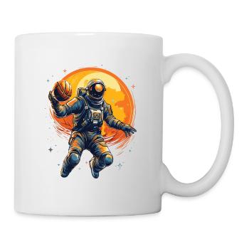 Astronaut basketball player in space - Mug - white - Right