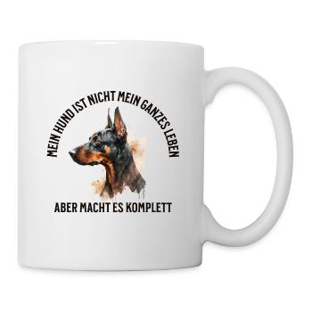 Dobermann Hund Rassehund Hundeliebe Hundehalter - Tasse - Weiß - Rechts