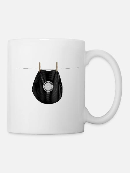 Disque vinyl - Mug blanc - blanc
