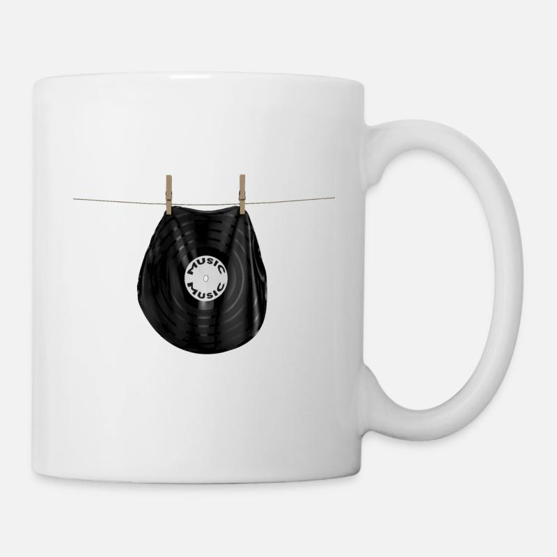 Disque vinyl - Mug blanc - blanc