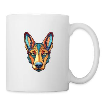 Lagotti Romagnoli Hunderasse Aquarell Karikatur Kaw - Tasse - Weiß - Rechts