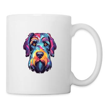 Riesenschnauzer Hunderasse Aquarell Cartoon Kawai - Tasse - Weiß - Rechts