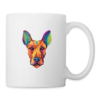 Doberman Race Chien Aquarelle Dessin Animé Kawaii Couleur - Mug blanc - blanc - Droite