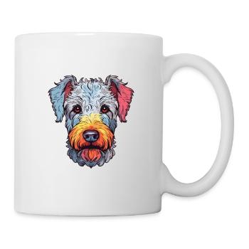 Pumi Hunderasse Aquarell Karikatur Kawaii Bunt - Tasse - Weiß - Rechts